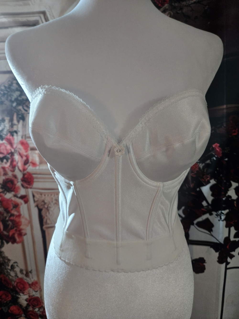 Dominique Ivory Longline Strapless Bustier Bra
